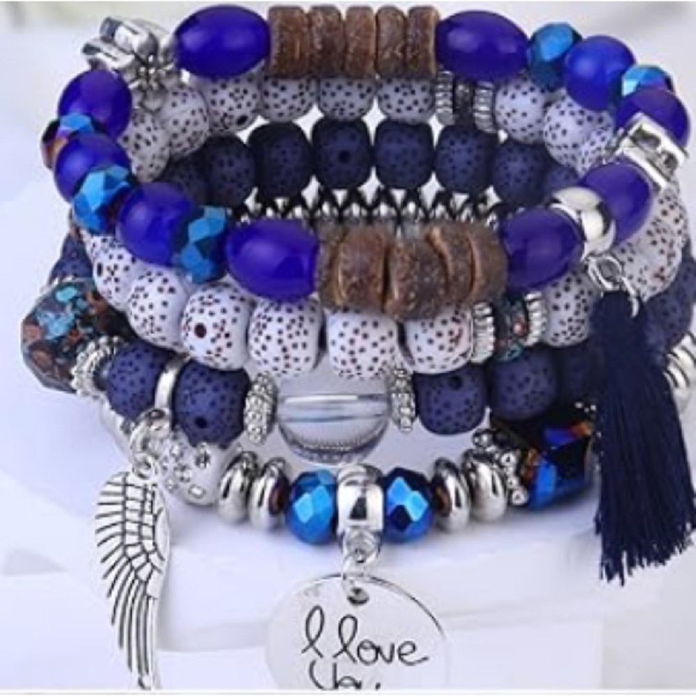 Bohemian Stretch Beaded Bracelets - Picture 2 of 5